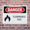 Signmission Flammable Gas Danger Sign, Plastic, 10in W x 7in L, 2PK OS-2PACK-DS-P-710-L-2011 - alternate 3